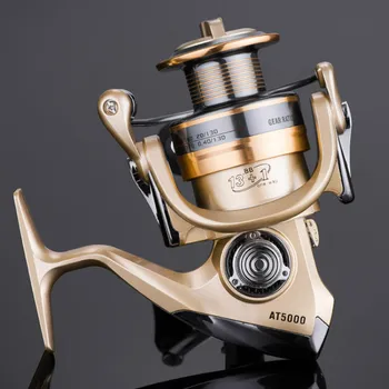 

AT1000-7000 Series 13+1 Ball Spinning Bearing Fishing Reel Metal Spinning Reel Handshake Fishing Tackle Wheel Fake Bait
