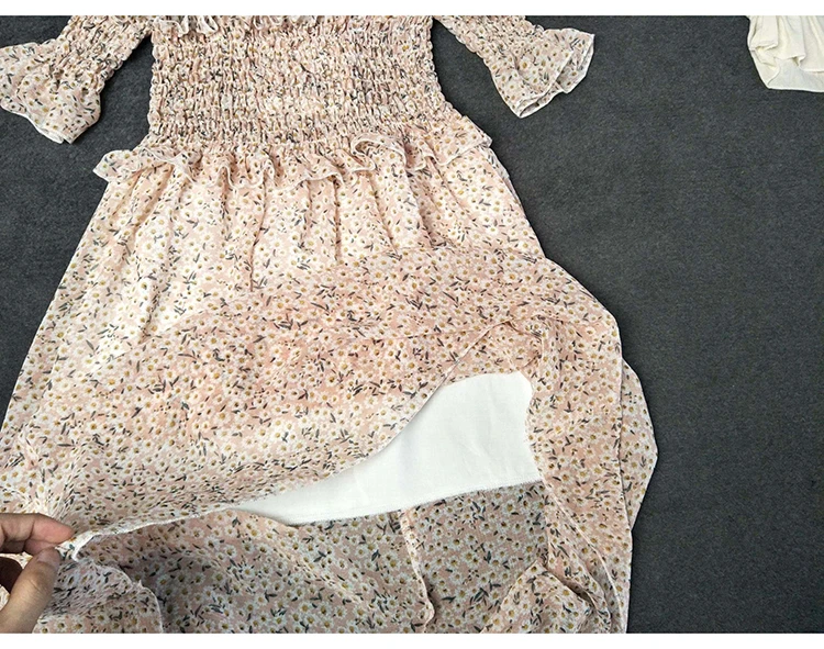 Floral Maxi Long Dress Girl A Line Dress Mother Daughter Clothes Big Girls Dresses Summer 2019 Pink Green Beach Holiday Clothing (3)