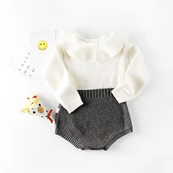 Girls Knitted Rompers Kids Children Autumn Bodysuits for Baby Infants 2021 Children Clothes