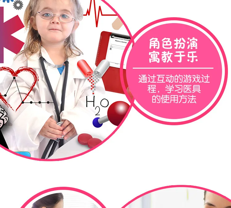 Shengfeng детский игровой дом, обучающая модель, медицинский кабинет, набор игрушек для доктора, эхометр для девочки