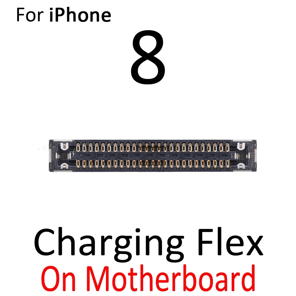2 шт./лот зарядный док-порт разъем FPC для iPhone 6S 7 8 Plus X XS Max XR логика на материнской плате