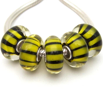 

JGWGT 1792 5X 100% Authenticity S925 Sterling Silver Beads Murano Glass beads Fit European Charms Bracelet diy jewelry Lampwork
