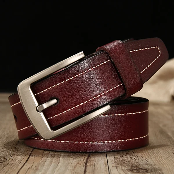 NZ509 brown belt DWTS мужской кожаный ремень, мужской роскошный высококачественный брендовый ремень из натуральной кожи, ремни для мужчин, Воловья кожа, модная пряжка - Цвет: NZ509 brown belt