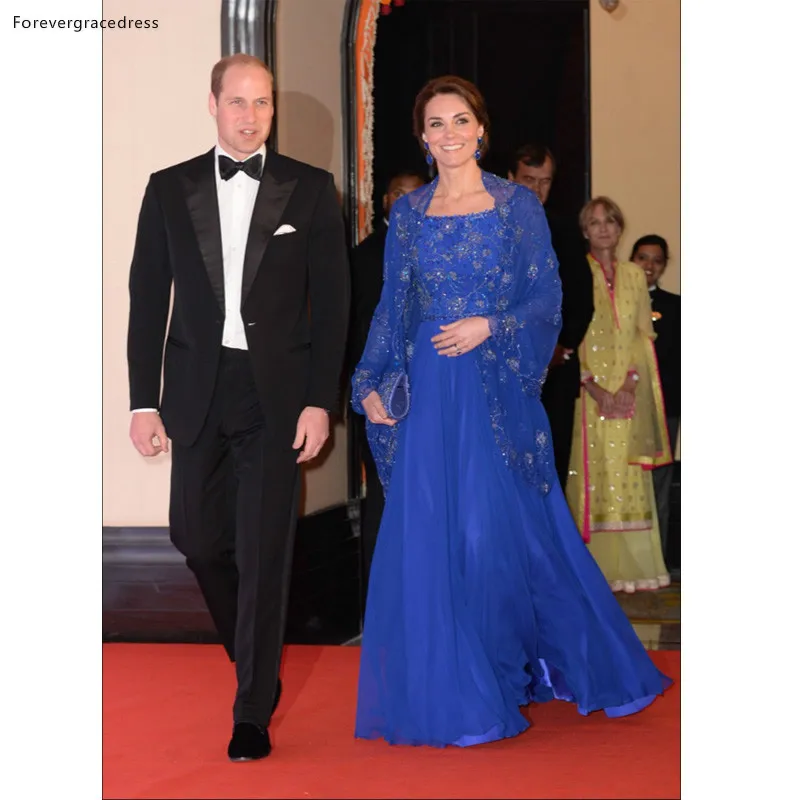 Royal Blue Celebrity Dress Kate 