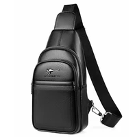 Sac à bandoulière en cuir kangourou pour homme, sac de poitrine marron, sac à bandoulière noir, sac de messager masculin, voyage décontracté, marque de luxe, nouveau 1
