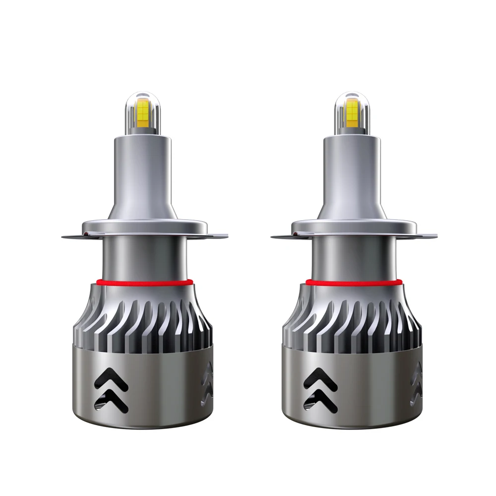 2 шт 12V 6000K H1 H3 H7 H11 9005 9006 светодиодные фары Противотуманные фары Дневные Фары свет фар Светодиодные лампы для автомобильных фар - Испускаемый цвет: H7