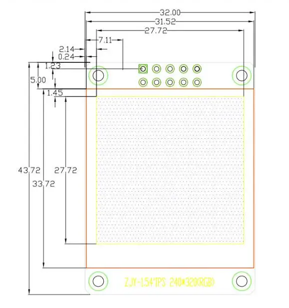8/10pin 1,54 дюймов HD ips ЖК-дисплей модуль 3,3 V 240x240 1,54 дюймов ЖК-экран st7789 spi
