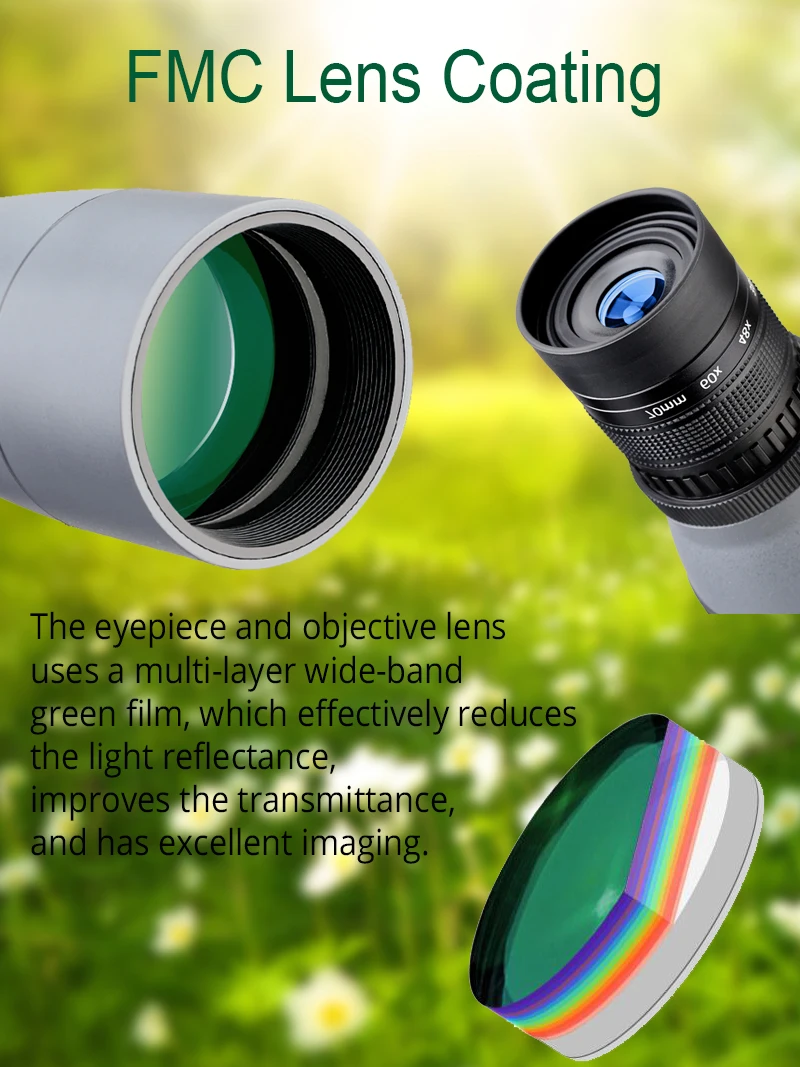 SVBONY Spotting Scope 16 48x60/20 60x70мм зум телескоп с многослойным покрытием ОПТИКА SV402 для