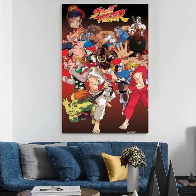 Street Fighter Nintendo Video Game Canvas Art Poster and Wall Art Picture Print Modern Family bedroom
