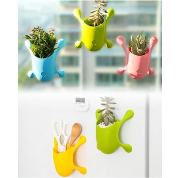 

1pc Creative Plant Pot Plastic Succulent Plant Container Wall Mounted Flower Pot Plant Storage Container