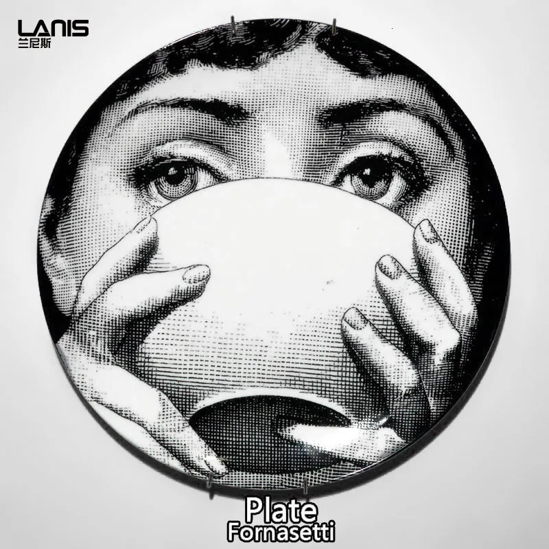 21 Модная новинка, европейские декоративные фигурки Fornasetti, настенные тарелки, декоративные настенные винтажные художественные 10 дюймов - Цвет: 21