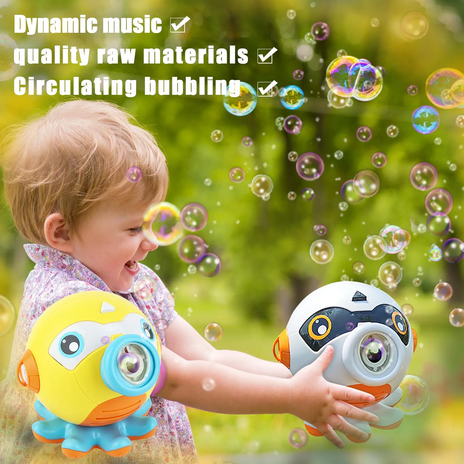 Electric Bubble Machine Bathtub Bubble Maker Light Music Baby Bath Soap