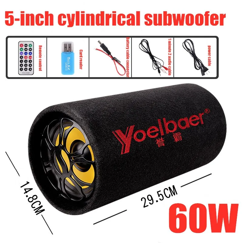 

60W Bluetooth Speaker Car Speaker Subwoofer Bluetooth Sound Boom Box Powerful Column Music Center Two 3 inches Speakers TF AUX