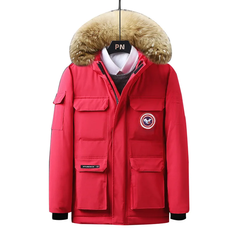 AliExpress Мужское пальто с хлопковой подкладкой, хлопковое пальто с капюшоном, плотное теплое пальто Air Force Parker