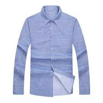 

Men Shirt Long Sleeve Autumn Thick Extra Large Shirt Male Plus Fat plus Size Loose Fat Backing Shirt Inch Clothing