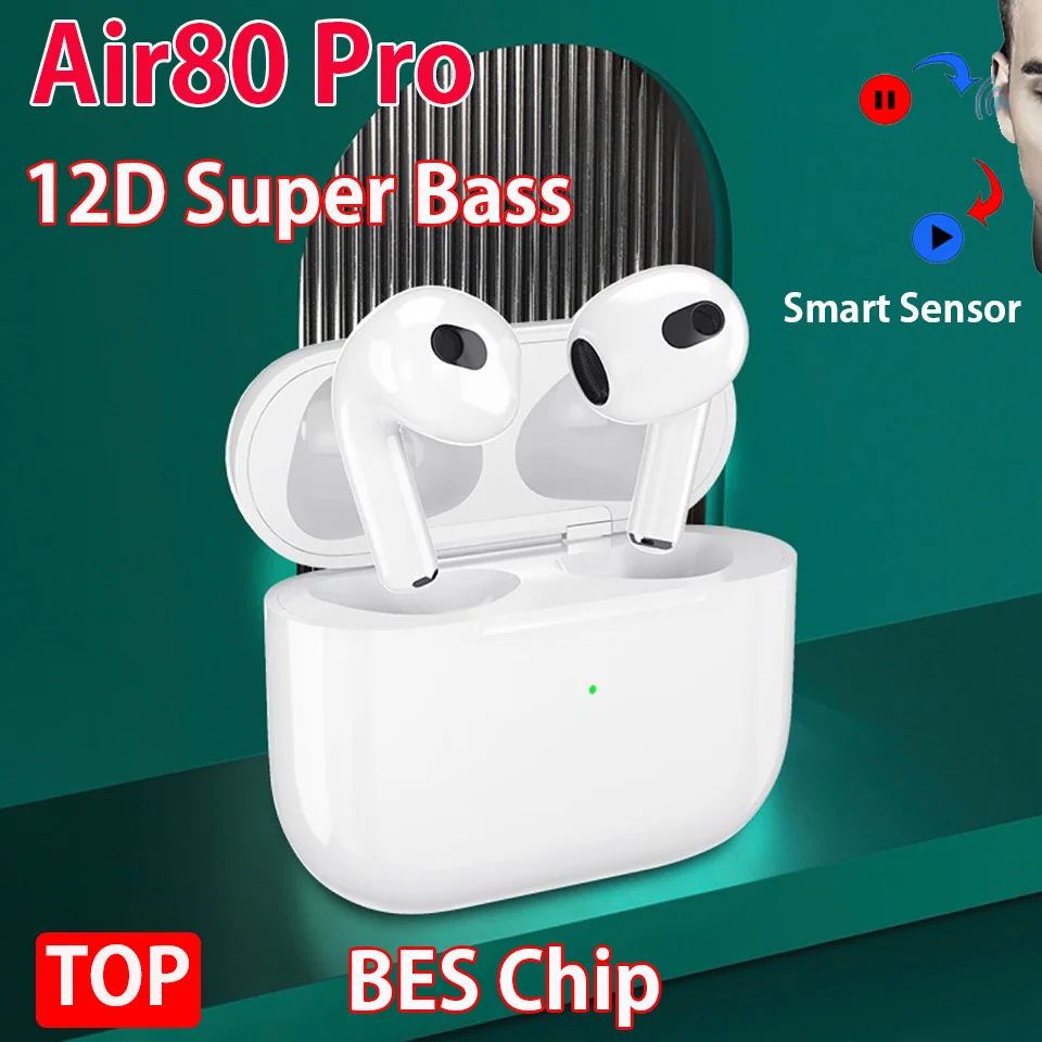 Original Pop up AIR3 AIR4 Air60 Air80 Pro TWS Wireless Earphones Airoha 1562A Chip Light Sensor 12D Super Bass Bluetooth Earbuds |