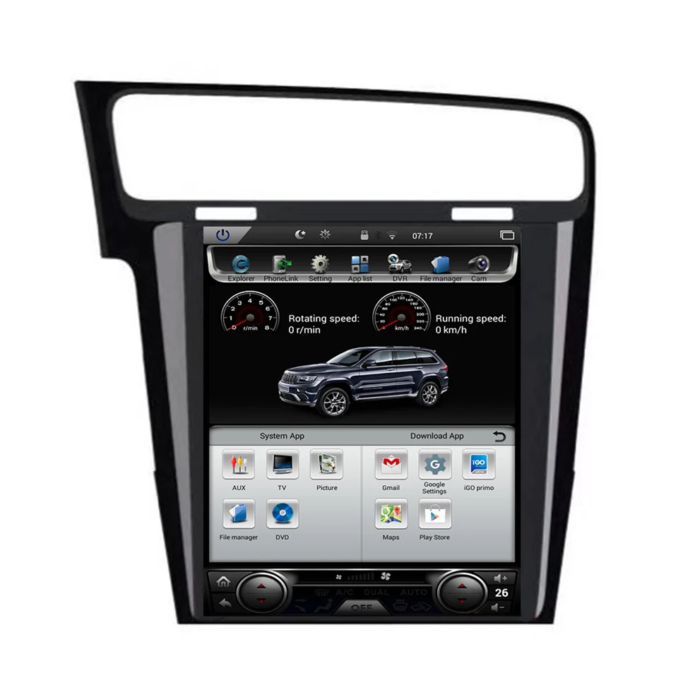 Sale Touch Screen Auto Radio Tourist Navigator GPS Truck Navitel Car Stereo with Display Headunit Video Player for Volkswagen Golf 7 3