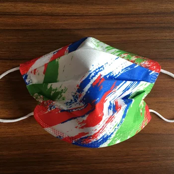 

50/20PCs Adult Color Printing Pattern Mouth Mask Disposable 3 Layer Face Masks Dustproof Anti-fog Dust for Lady Women