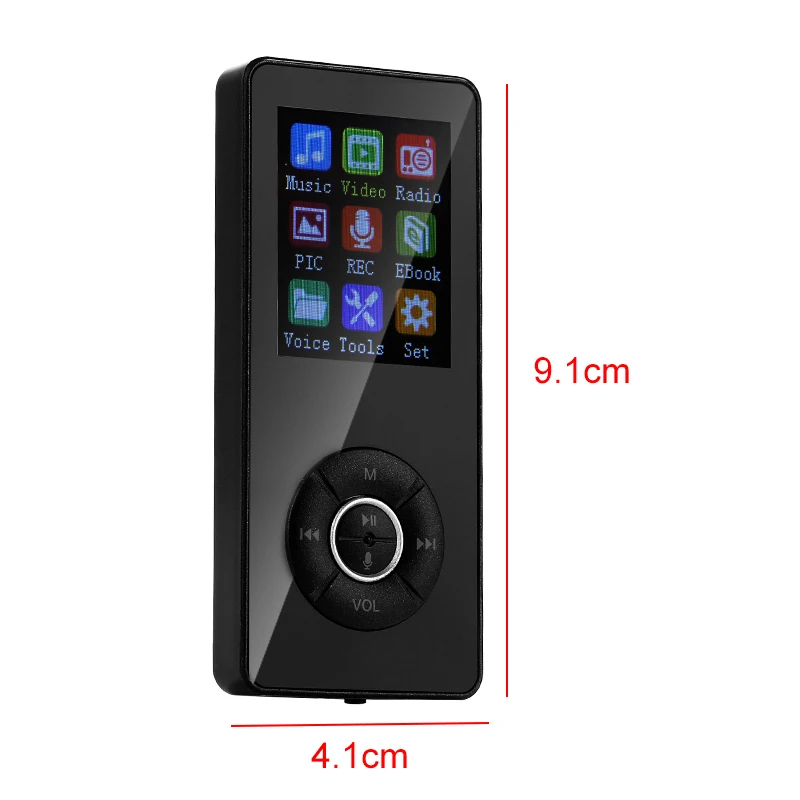 T4 Mp3 Player Portable Music Mp4 Player 1.8 inch Bluetooth 4.2 Support 32G Lossless Hifi Music