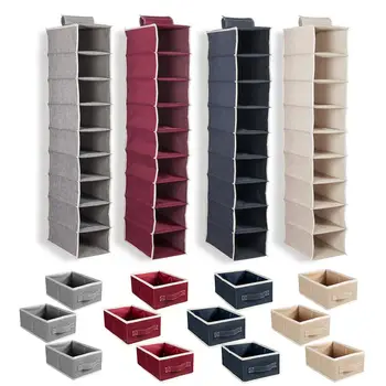 

Hanging closet storage bag Multi-layer large folding storage bag drawer for sweater shirt pants closet storage