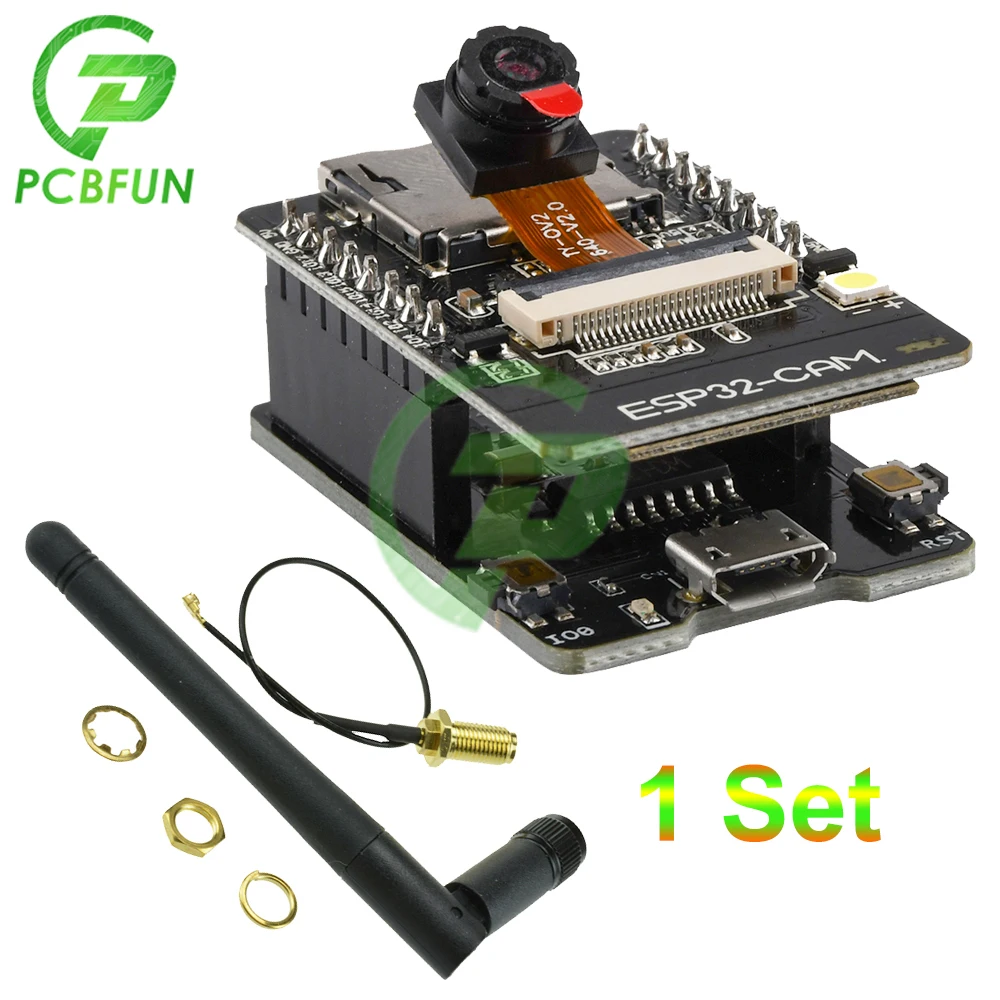 ESP32-CAM-MB mikro USB ESP32 seri WiFi ESP32 kamera kurulu CH340 CH340G 5V Bluetooth + OV2640 kamera + 2.4G anten için akıllı ev
