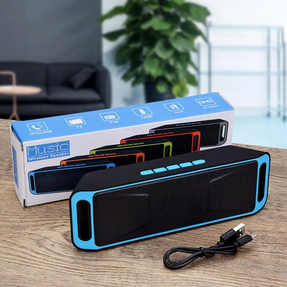 SC208 Bluetooth беспроводной аудио динамик усилитель стерео сабвуфер Портативный динамик TF USB fm-радио Встроенный микрофон двойной бас