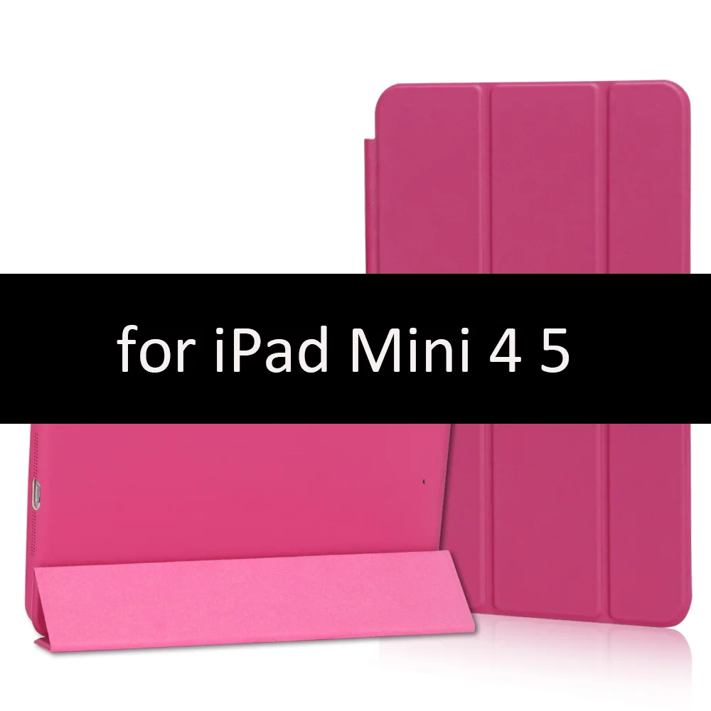 Чехол для iPad Mini 5 4 3 2 1 чехол GOLP PU кожаный тройной бумажник откидной стенд магнитный автоматический режим сна смарт-чехол для iPad Mini 5 чехол - Цвет: Dark Pink-45