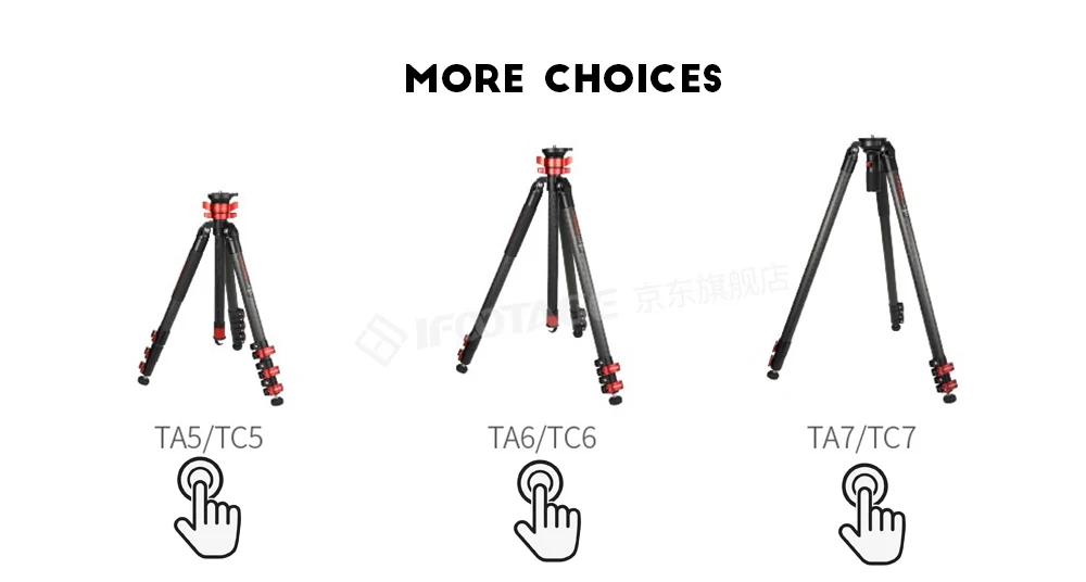 Ifootings gazel series TA5& TC5& TA6& TC6 Профессиональный дорожный штатив из углеродного волокна видео штатив добавить K5 головка для SONY CANON DSLR