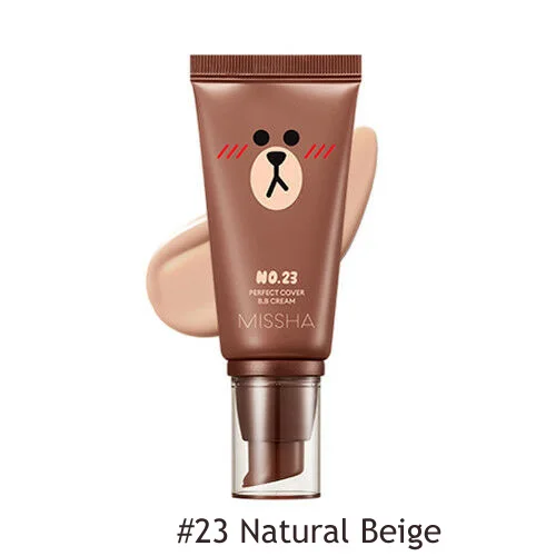 23 Natural Beige MISSHA M идеальный чехол BB крем 6 цветов 50 мл основа для макияжа CC отбеливающие кремы увлажняющий консилер основа для макияжа корейская косметика - Цвет: 23 Natural Beige