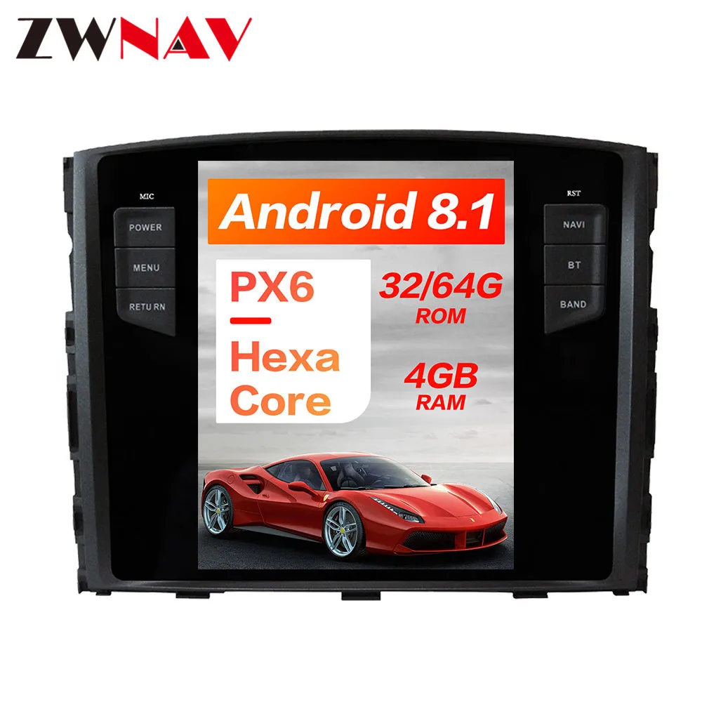 Android 8,1 4G RAMTesla стиль автомобиля gps навигация для MITSUBISHI PAJERO V97 V93 Shogun Montero 2006+ головное устройство радио магнитофон