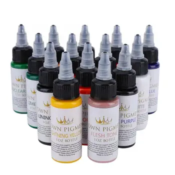 

14 Colors 30ml/Bottle Professional Tattoo Makeup Ink Tattoo Pigment Body Art Inks Pigment