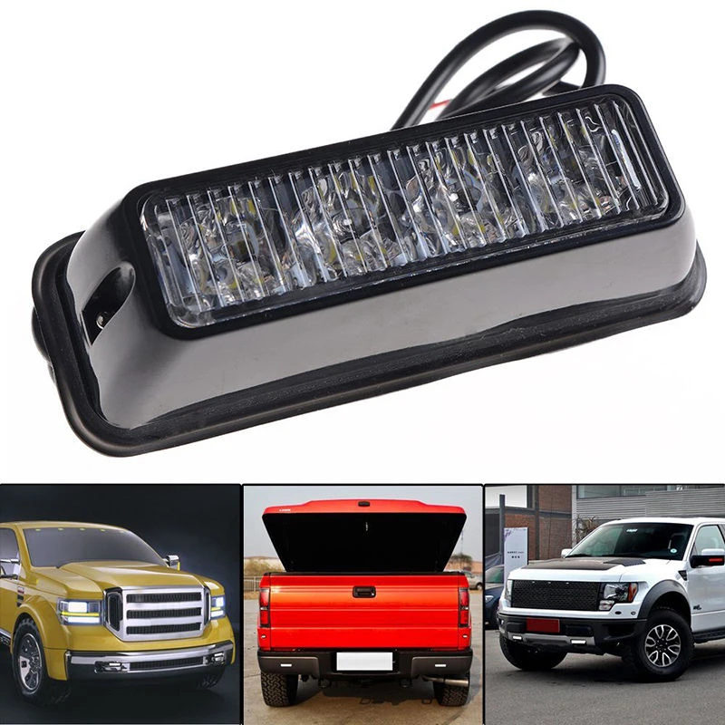 1 x 4LED автомобильный мигающий аварийный светильник гриль стробоскоп вспышка лампа 12V синий 3 режима