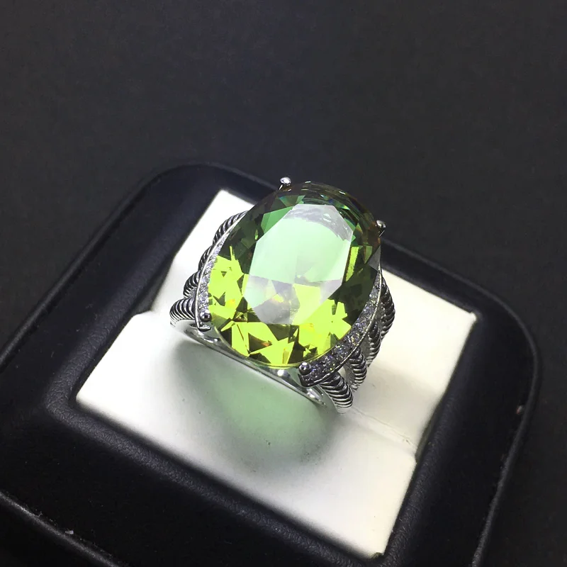 CSJ 11.11Big Stone Zultanite кольцо Стерлинговое Серебро 925 Ov15* 20mm15ct создан сультанит изменение цвета ювелирные украшения для женщин вечерние подарок