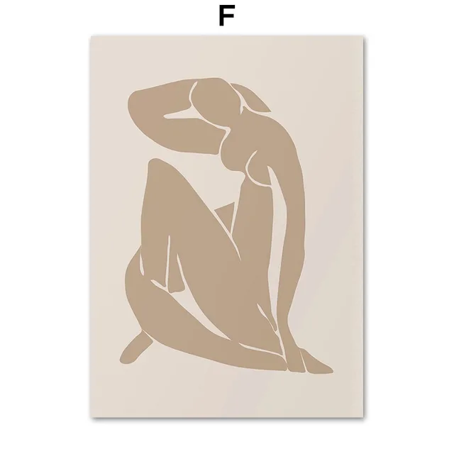 Nordic Posters And Prints Abstract Naked Girl Sunrise Palm Leaf Wall Art Canvas Painting Wall Pictures For Living Room Decor F