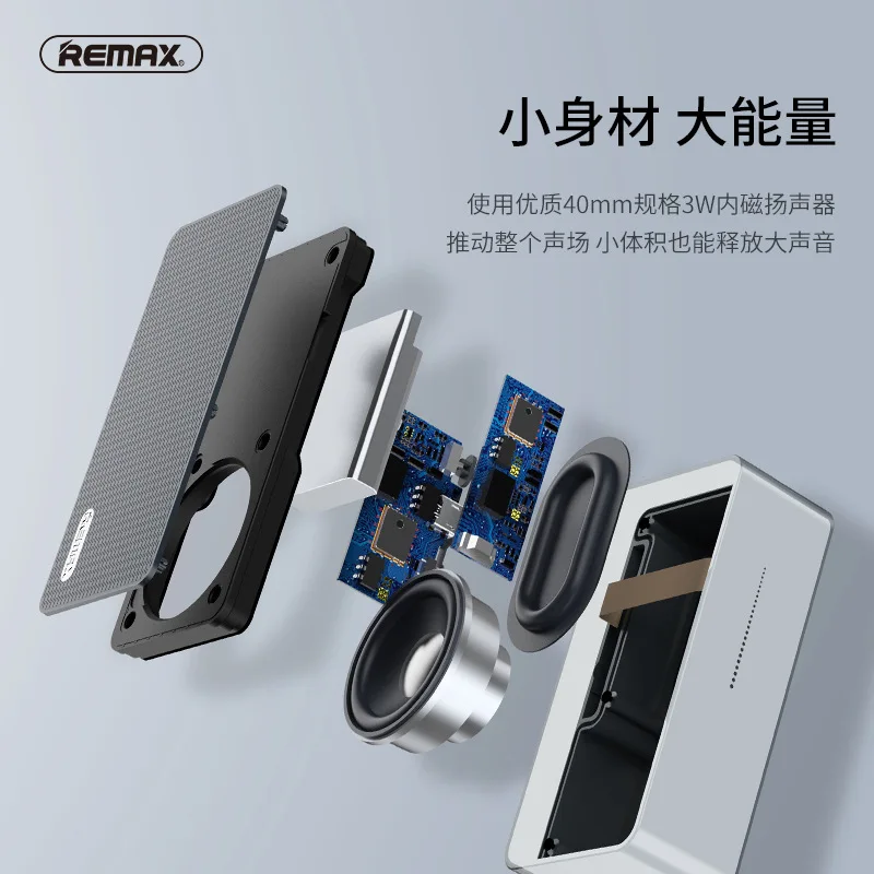 Remax Беспроводной Bluetooth Spekaer Bluetooth 4,2 рабочего ткань HiFi Bluetooth динамик для смартфоны IOS и Android RB-M35