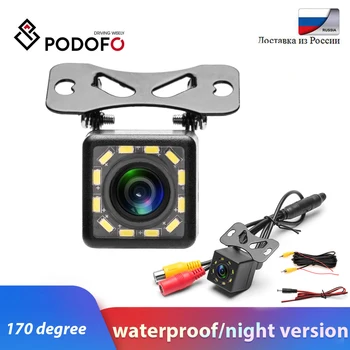 Podofo-cámara de visión trasera para coche, videocámara Universal de 12 LED con visión nocturna, impermeable, gran angular 170, imagen HD en Color 1
