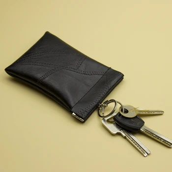 

New Fashion Leather Long Pocket Key Wallet Keyring Coin Purse Women Men Small Short Money Change Bag Little Card Holder #20