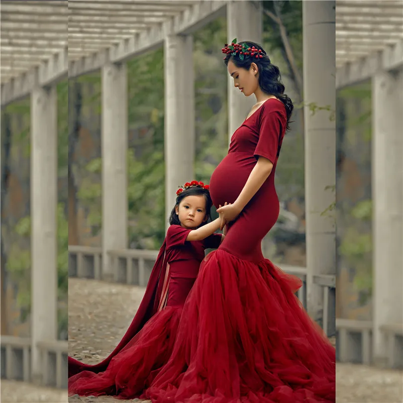 adult child set Черные сексуальные платья для беременных для фотосессии реквизит для фотосессии кружевная Одежда для беременных черные Плавающие Пряжа платья для беременных реквизит - Цвет: adult child set