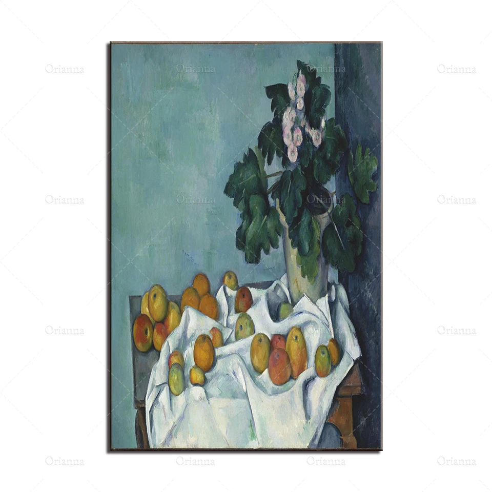 Paul Cezanne Still Life With Apples And A Pot Of Primroses