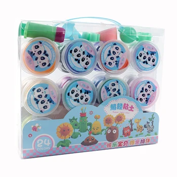 

24PCS Fluffy Slime Toys With Box Putty Soft Clay Light Playdough Slime Supplies Charms Plasticine Gum Polymer Clay Antistress
