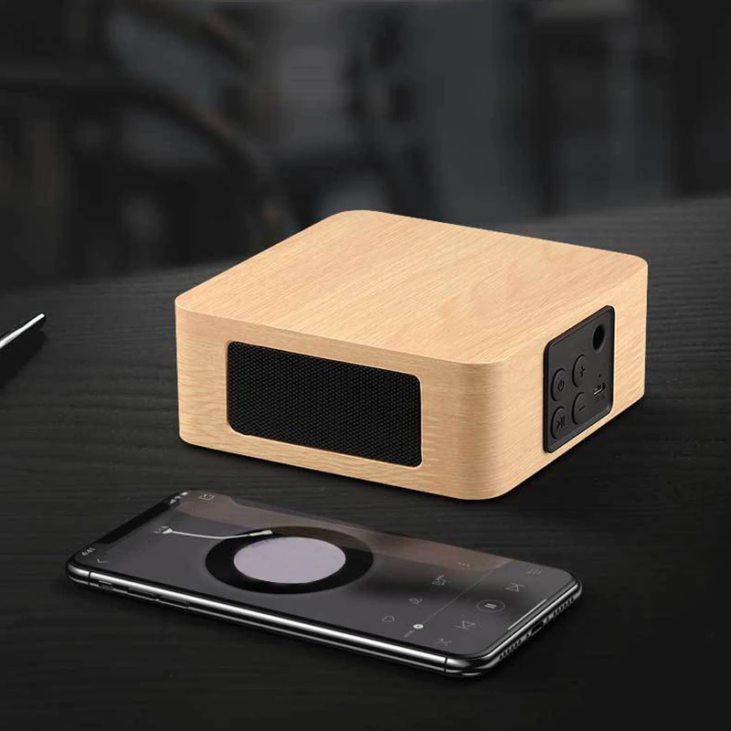 FFYY-Q1A Деревянный беспроводной динамик Bluetooth 4,2 динамик s стерео музыкальная звуковая коробка Бас Сабвуфер Портативный динамик s звуковая панель для ПК P