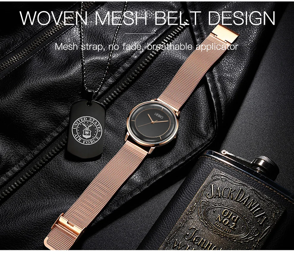 LIEBIG L2007 HORLOGE heren Horloge кварц Regolio masculino Золотой Повседневный Бизнес kampeerers Man Horloge Topmerk люкс Klok Horlo