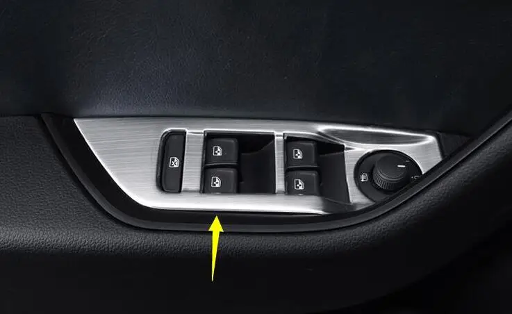 Для Skoda Superb нержавеющая сталь стеклянный переключатель стеклоподъемника Центральная панель управления украшения аксессуары