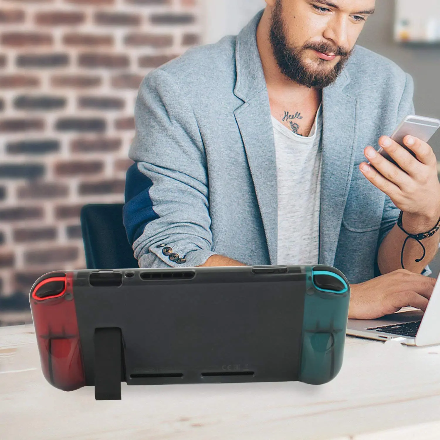 AAAE верхний защитный чехол для nintendo Switch, удобный мягкий ТПУ чехол для захвата и эргономичный Анти-Царапины амортизация C