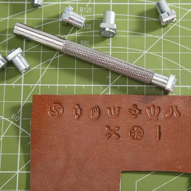 Craftool штамп с символом из углеродистой стали набор 49 штампов для маркировки кожи