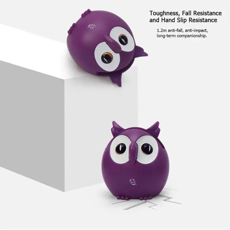1pcs Creative Plastic Cute Owl Music Box Household Decor Ornaments Phone Glasses Card Storage rack Kid Xmas Birthday Gift Random
