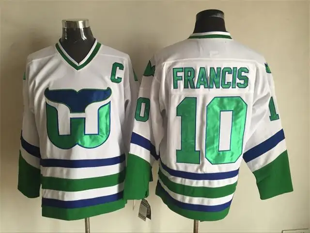 

#10 Ron Francis Hartford Whalers Ice Hockey Jersey Mens Embroidery Stitched Customize any number and name Jerseys