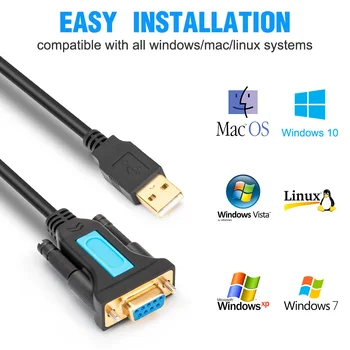

Seria Cable USB3.0 to RS232 female Adapter with PL2303 Chipset RS232 DB9 for Windows XP,Windows Vista,7,8,10,Mac OS Linux