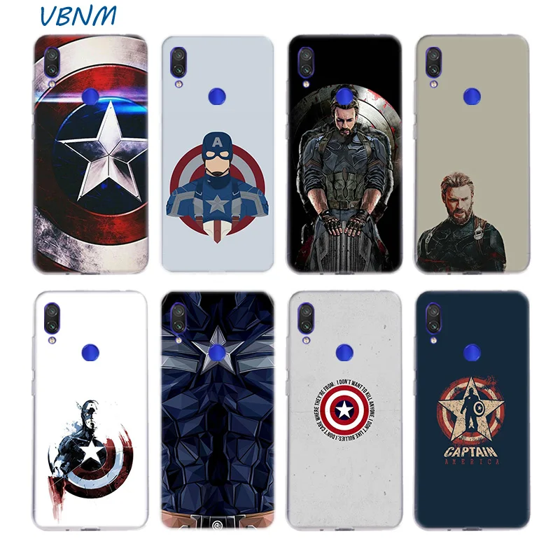 

Marvel Miracle Captain America Silicone Case For Xiaomi Redmi Note 7 6 Pro 5 4 4X K20 7A S2 5A 6A Y3 Xiomi A3 9T 9 SE F1 S2 Hull