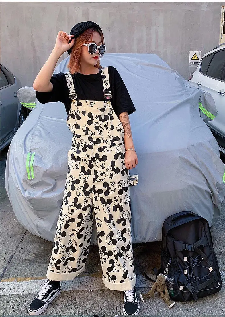 Disney Mickey Mouse Girl Denim Overalls 